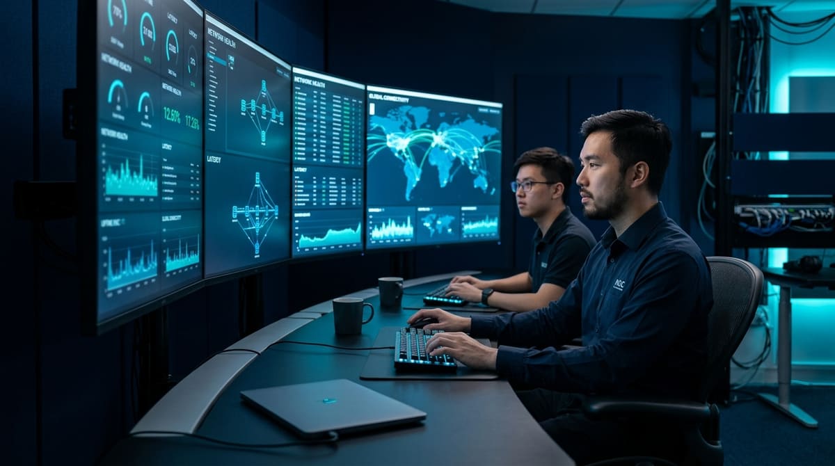 Network operation center Systechindo memantau infrastruktur cloud dan server pelanggan
