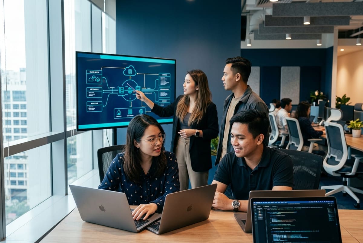 Tim engineer Systechindo bekerja menangani infrastruktur cloud pelanggan